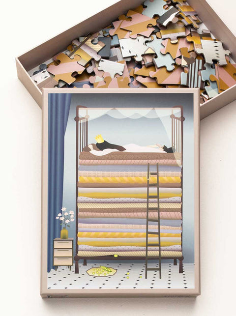 The princess and the pea puslespill med 100 brikker