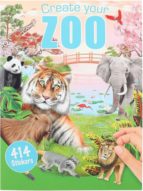 Klistremerkebok, create your own zoo