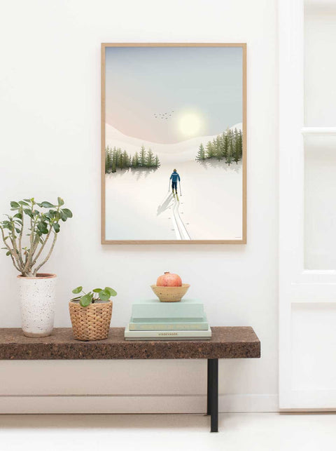 Cross-country skiing poster
