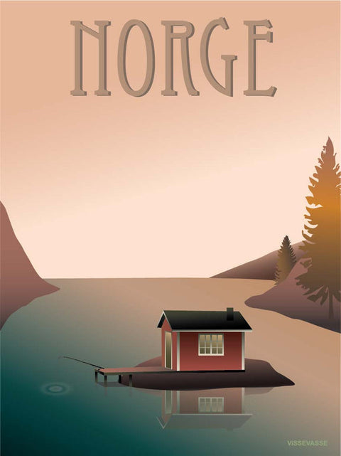 NORGE Fiskerhuset poster