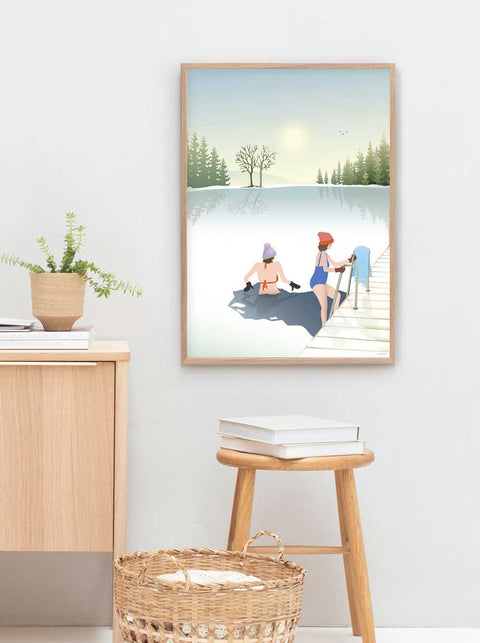 Winter bath poster