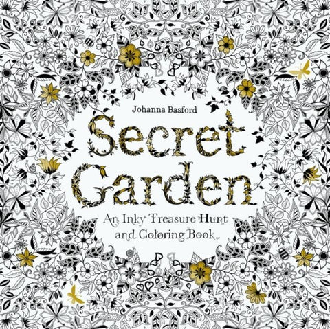 Secret garden. An inky treasure hunt and colouring book