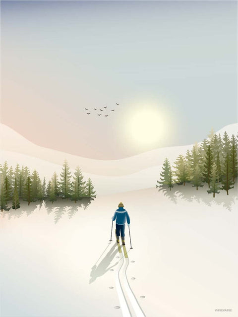 Cross-country skiing poster