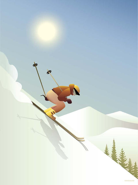 Downhill skiing Poster