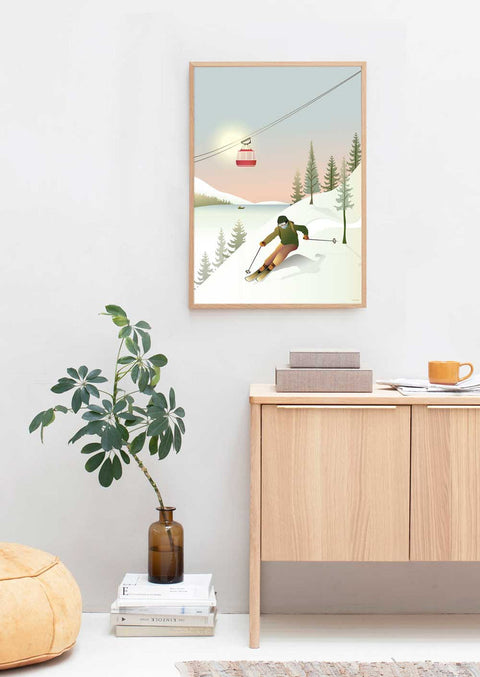 Offpiste skiing poster