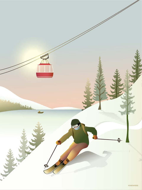 Offpiste skiing poster