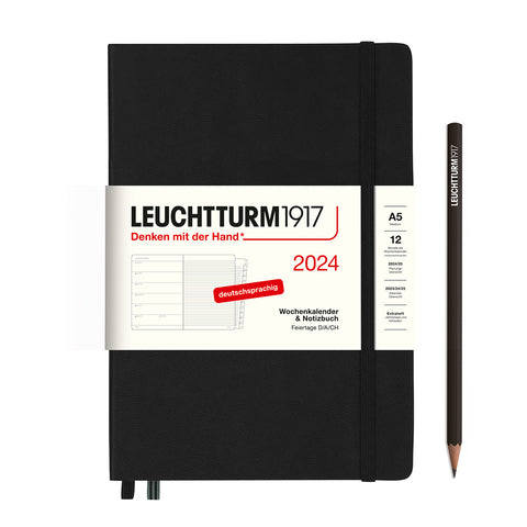 Weekly Planner & Notebook Medium (A5) 2024, with booklet