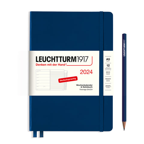 Weekly Planner & Notebook Medium (A5) 2024, with booklet