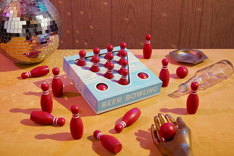 Beer Bowling Drinking Game Set