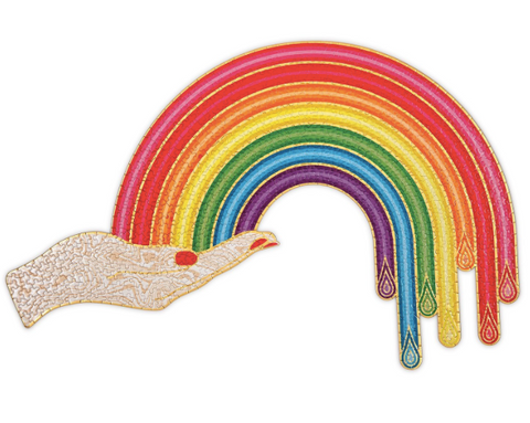 Jonathan Adler Rainbow Hand 750 Piece Shaped Puzzle